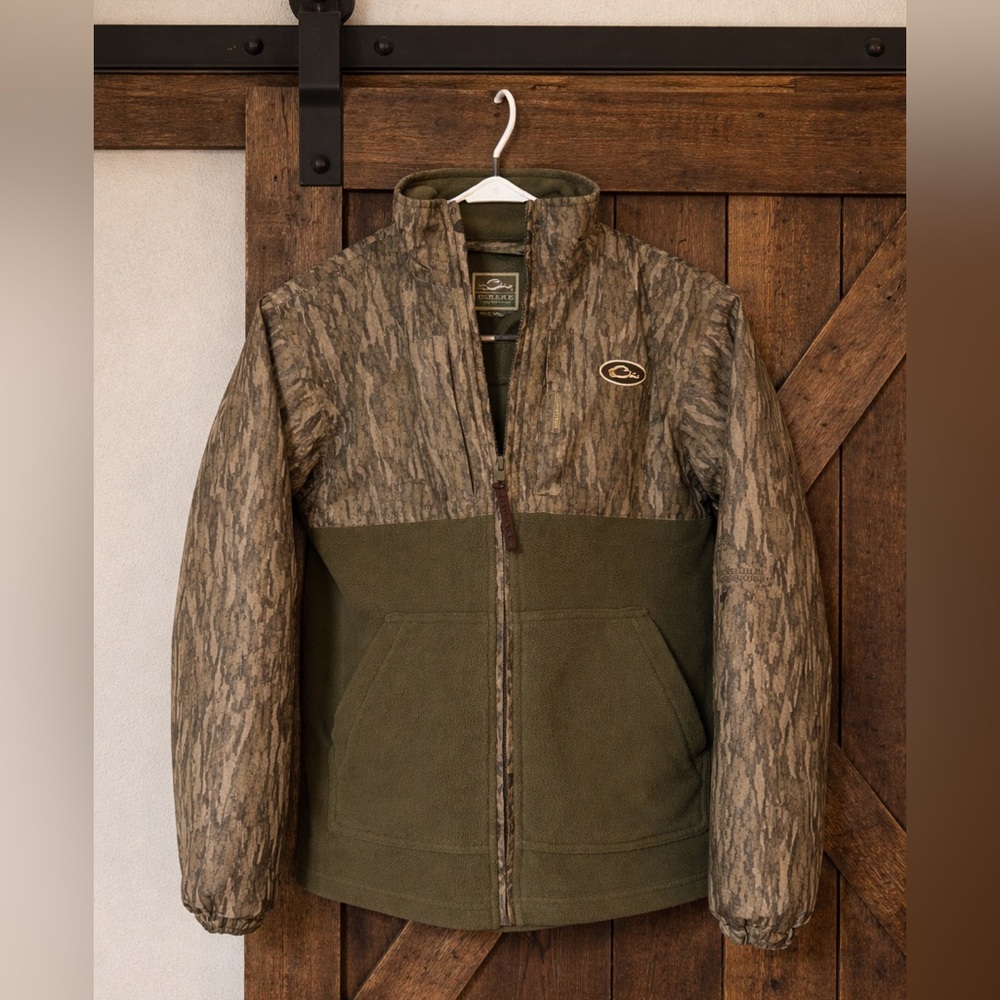 Boys Youth Camouflage Drake Jacket Full Zip Size 14